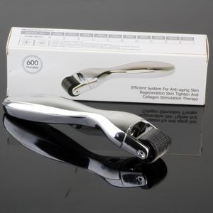 Dermaroller 600 aiguilles avec poignée or/argent DRS derma roller avec tête interchangeable Derma Rolling System