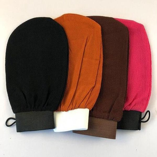 Moroccan exfoliating gloves for hammam scrubbing and tan removal