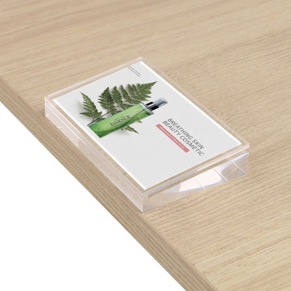 10x6cm customized acrylic photo frame stand with price display for shelf top