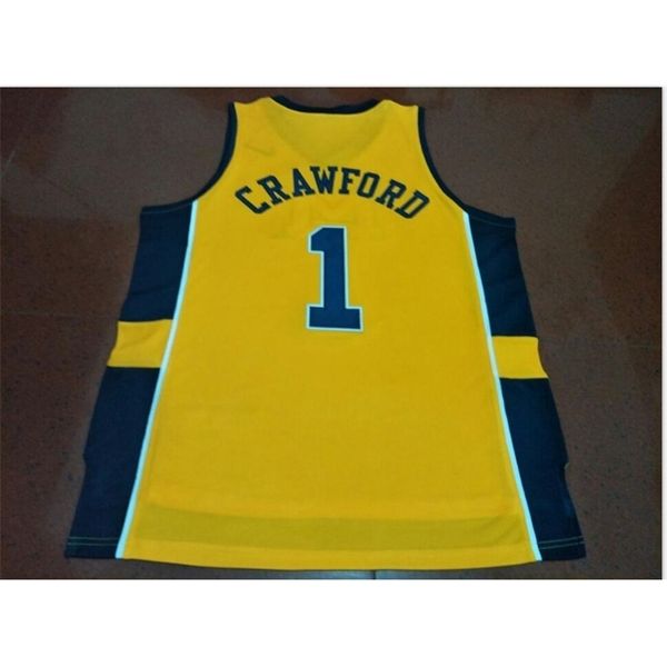 Image of Cheap Men #1 Jamal Crawford Michigan Wolverines College jersey Size S-6XL or custom any name or number jersey