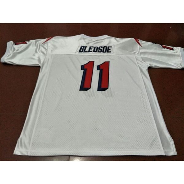 Image of Goodjob Men Youth women Vintage #11 DREW BLEDSOE Game Worn 1993 Football Jersey size s-5XL or custom any name or number jersey