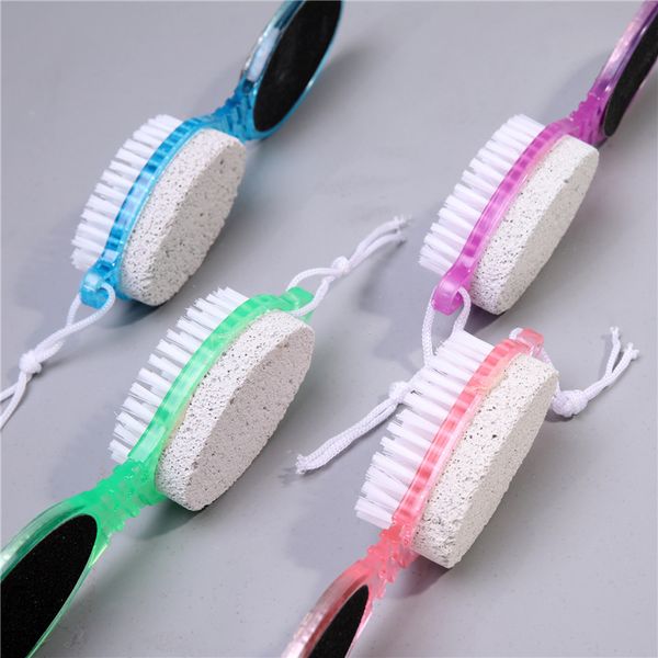 4-in-1 multifunctional foot scrubber with pumice stone for exfoliating, removing dead skin and calluses