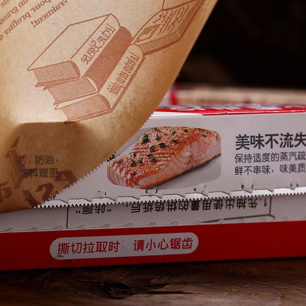 8M baking parchment paper roll for sandwiches, hamburgers, oven, microwave, grilling, and barbecue with oil absorption