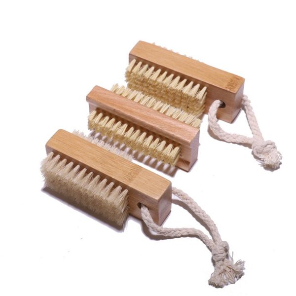 Wooden sisal cleaning brushes with bamboo bristles, model A216182