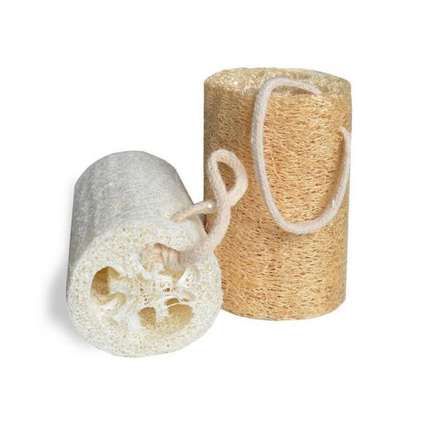 5-inch natural luffa sponge for bathing, showering, and dish cleaning