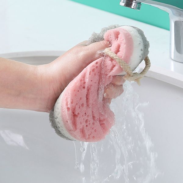 High-quality sponge bath ball for full-body exfoliation and massage, a scrubber brush perfect for shower use
