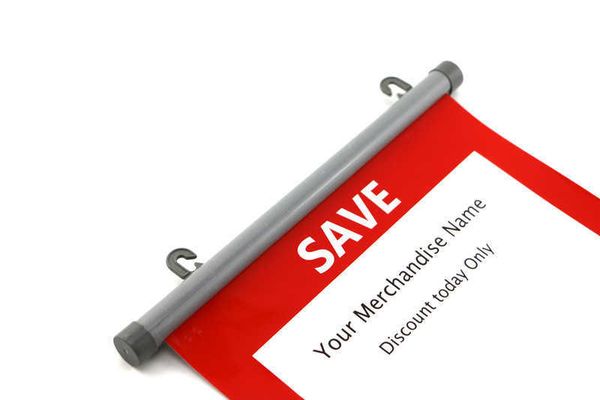 120cm PVC scroll hanger strip for hanging advertising posters and banners from ceilings