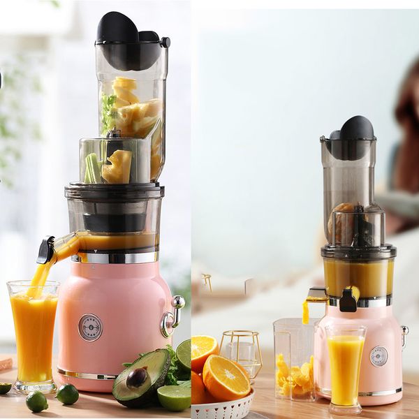 Juicers PTR Slow Masticating 100mm Wide Mouth BPA-Free Juicer Cold Press Juice Quiet Motor Electric Fruit Vegetable hine