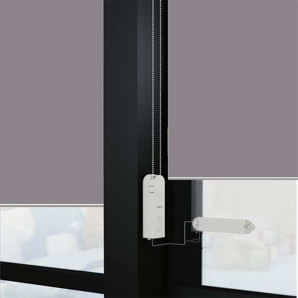 A-OK App-controlled lithium battery smart chain motor with solar panel shades for vertical venetian Zebra Roman T200718 blinds