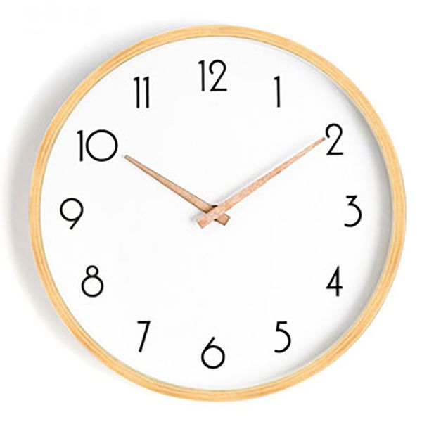 Nordic-inspired wall clock for modern home decor with silent mechanism, model 5Q141 Y200109