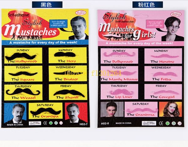 50 jogos / lote frete grÃ¡tis homens mulheres Fancy Dress Party Game COS partido fornece um bigode barba falsa barba fina barba