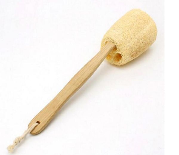 Wholesale Natural Wooden Handle Loofah Bath Brush for Back Scrub and Long Reach Shower Use - Model S9 Dis49