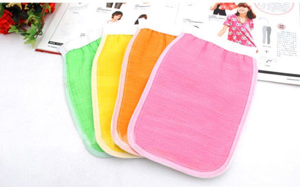 Shower gloves for exfoliating and massaging skin during bath