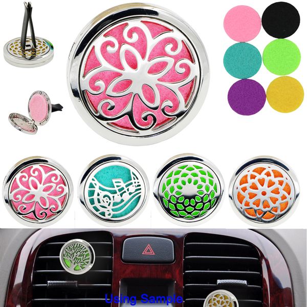 Car perfume diffuser with 5 felt pads for air conditioning vents, free shipping