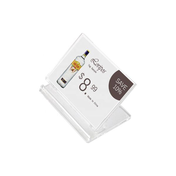 45x65mm 50x80mm 65x100mm Adjustable Angle Sign Frame Stand with Clear PS Plastic Label Holder for Desk Price Tags