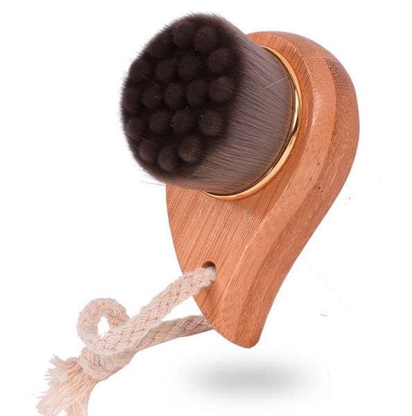 30 bamboo facial brushes for deep pore cleansing with natural fiber bristles and wooden handles