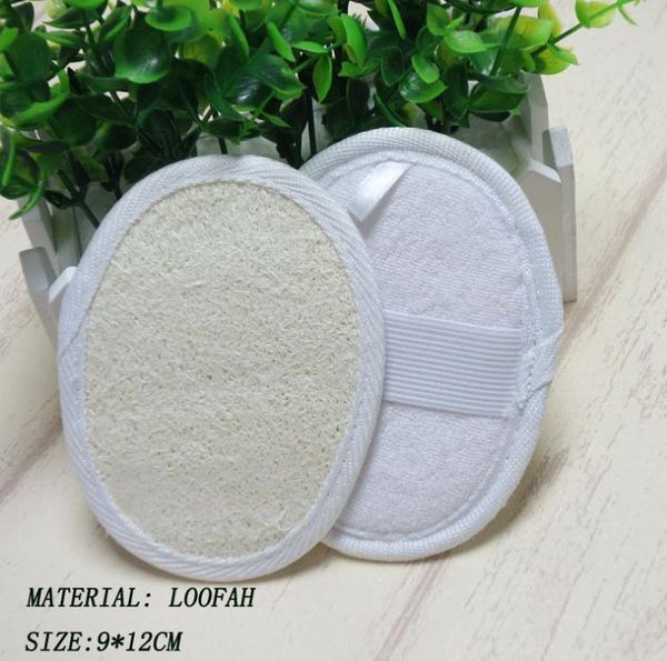 Natural loofah scrubber for exfoliating dead skin, ideal for home or hotel back brushing