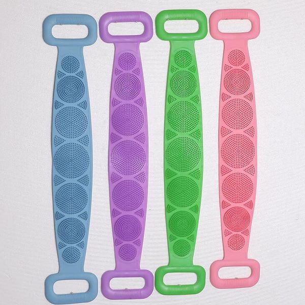 Magic silicone bath brushes for back scrubbing, mud peeling, body massage, and skin cleaning in the shower