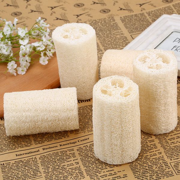 Natural Loofah Luffa sponge for body exfoliation and kitchen use, also serves as a bath brush and massage towel