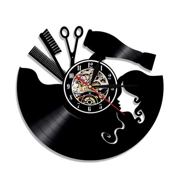 50 customizable 12-inch black vinyl records for wall decor, clocks, or gifts, shipped via DHL
