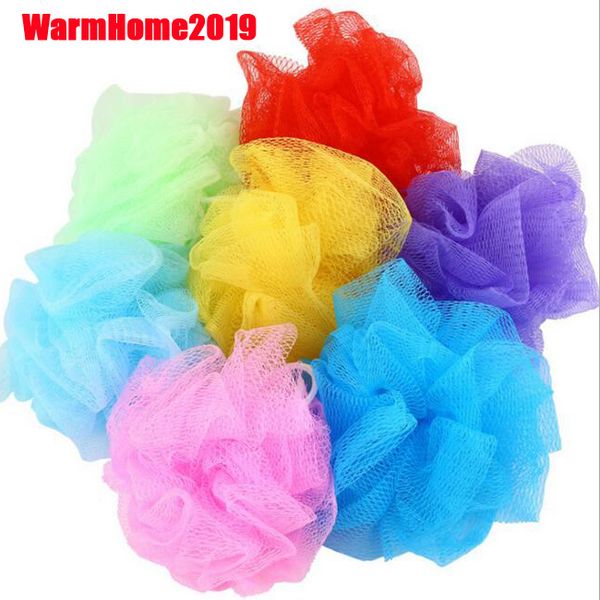 20g sponge flower bath ball for body cleaning with nylon mesh shower scrubber net in bathroom supplies