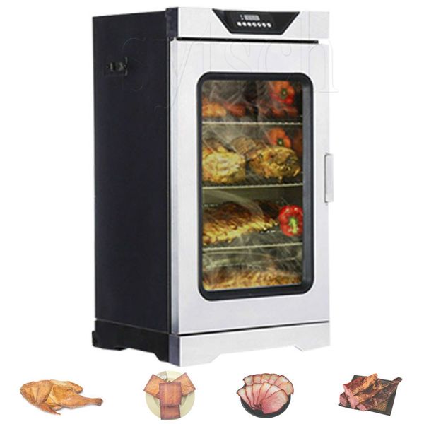 220V smart electric smoker for home and business use, perfect for chicken, fish, bacon and meat