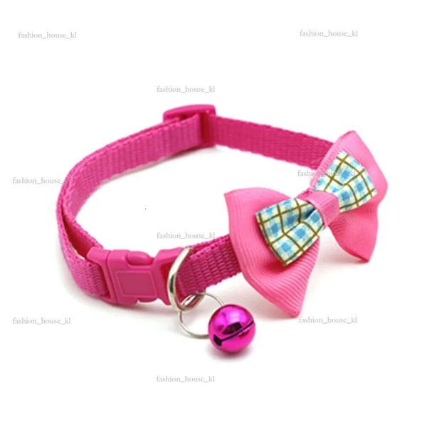 new pet collars new pet bow bell collars cute cat collars pet supplies multi color adjustable pet dressing tool pet accessories 34c