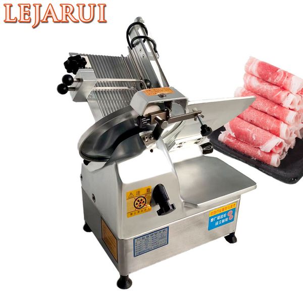 Adjustable thickness electric meat slicer and mincer for household use, perfect for cutting frozen beef and lamb rolls