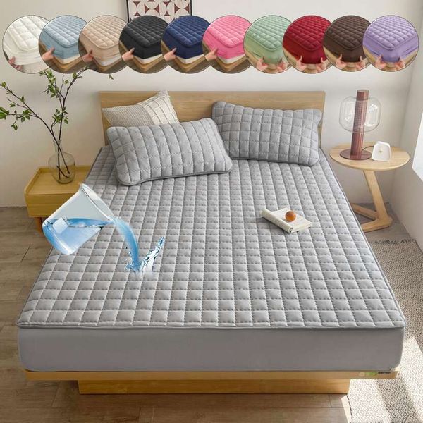 1pc Waterproof Mattress Cover - Soft, Breathable Protector for Single, Double, Queen & King Sizes