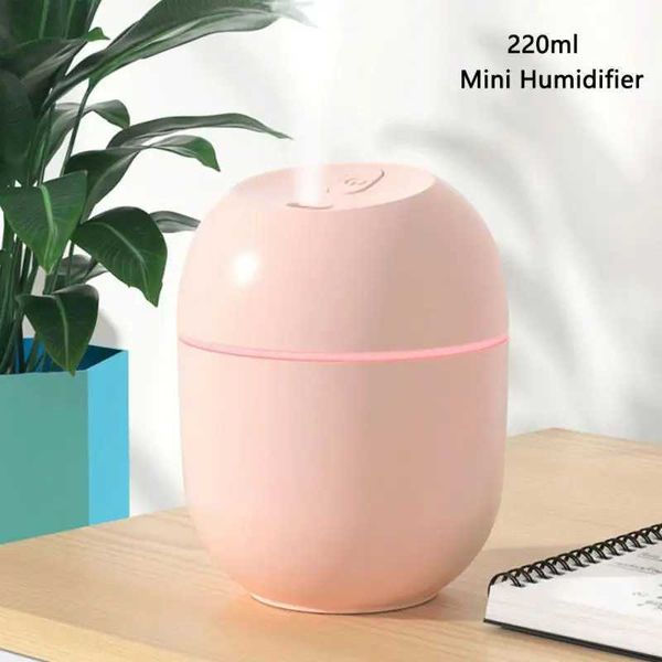 220ML Mini Humidifier Portable Ultrasonic Mist Air Humidifier Home Essential Oil Diffuser USB Aromatherapy Humidifier Diffuser Y240926
