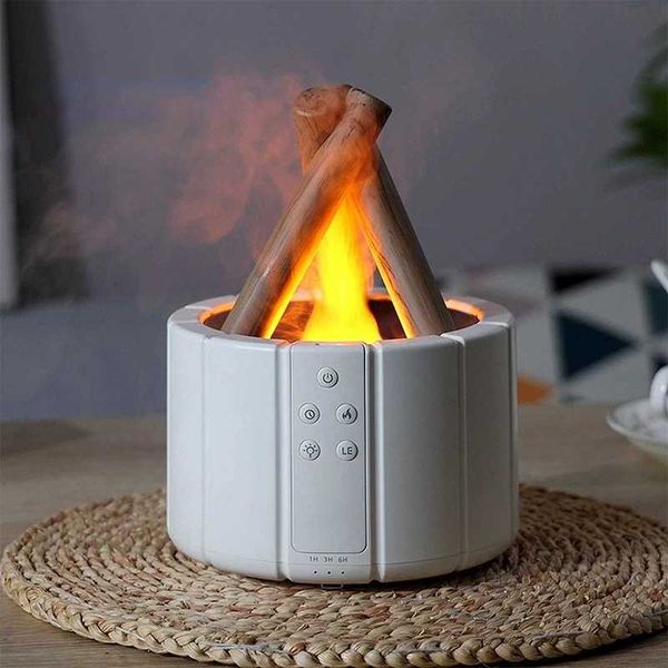 H9 remote control USB air humidifier fragrance diffuser ultrasonic bonfire flame lamp household essential oil perfume machine Y240926