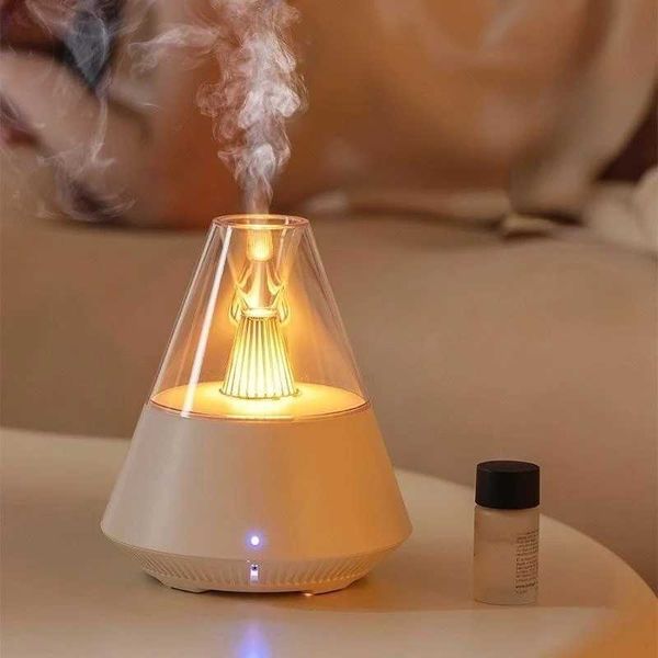 Candlelight USB Essential Oil Diffuser Ultrasonic Mist Aromatherapy Machine Mini Remote Control Aromatherapy Air Humidifier Y240926