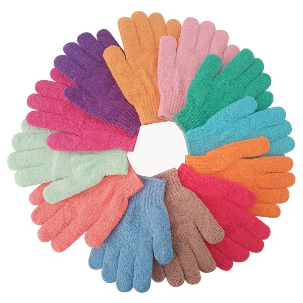 Wholesale exfoliating shower gloves and bath brushes for spa massage, body scrubbing, and dead skin removal, soft and suitable for all