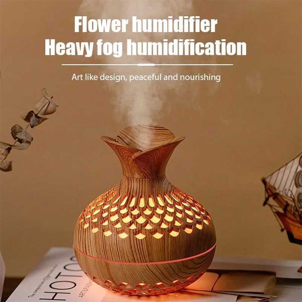 300ml sawdust air humidifier essential oil fragrance diffuser USB home car office ultrasonic humidifier portable mini purifier Y240926