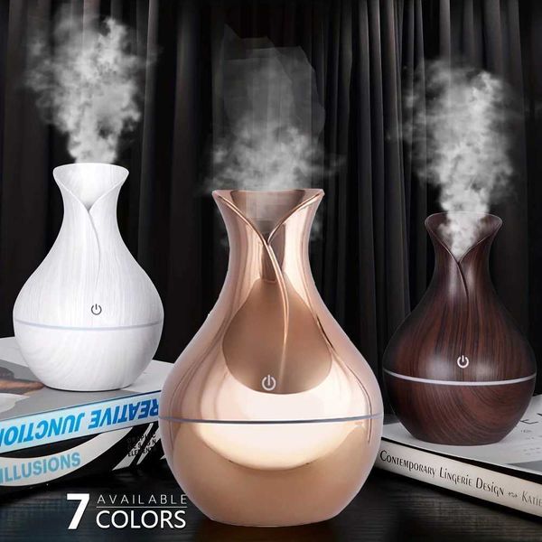 Air humidifier USB mini ultrasonic white transparent humidifier household atomizer 130ML aromatic diffuse color lamp Y240926