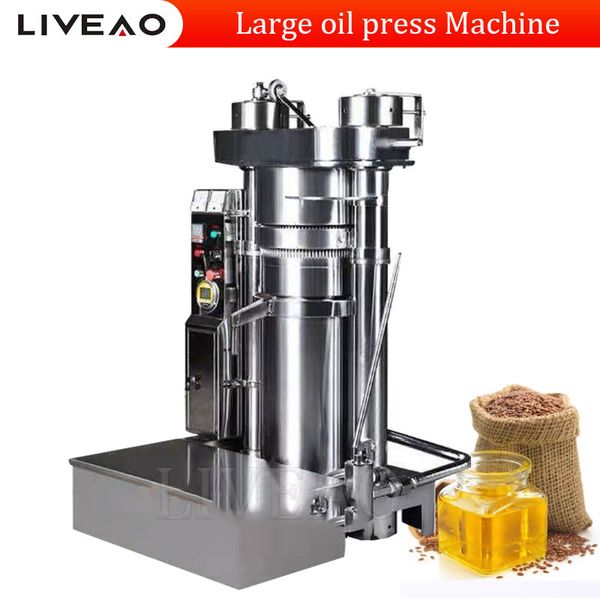 Automatic hydraulic oil press for edible oil extraction