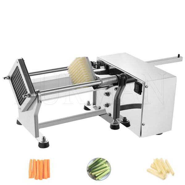 Commercial 60W low-energy stainless steel french fry and vegetable cutter for potatoes, onions, cucumbers, and radishes