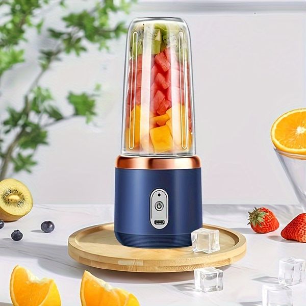 1Pc Portable Pro Blender Cup Multifunctional Juicer DIY Juice, Smoothie, Milkshake, Meat Mincing - Rechargeable Lithium Battery, USB Chargin