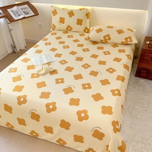 Sheet Solid color simple thick blanket three piece set aerobic jacquard cotton bed sheet and a pair of bed covers set 240816