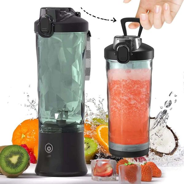 Portable 600Ml Electric Fruit Mixers 4000Mah USB Rechargeable Smoothie Mini Blender Personal Juicer
