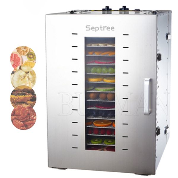 16-tier stainless steel dehydrator for drying fruits, vegetables, snacks and meats