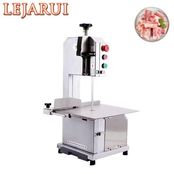 Commercial bone cutting equipment for processing frozen pork ribs and trotters into steaks