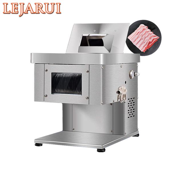 1100W commercial electric meat slicer with automatic multi-function cutting and high power for stainless steel desktop use