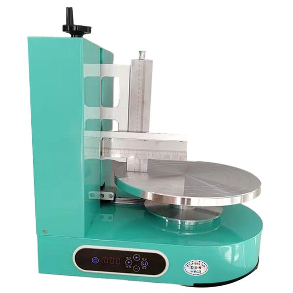 Automatic round cake cream applicator for spreading, coating, and filling in cake and bread decoration