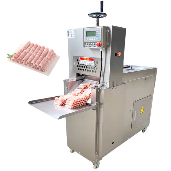 Fully automated commercial-grade stainless steel dual-cut lamb roll machine