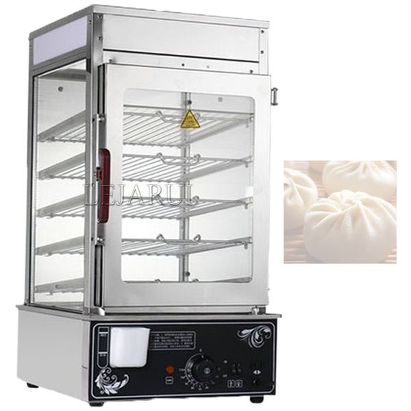 1200W 5-Tier Commercial Electric Bun Steamer with Stainless Steel Construction