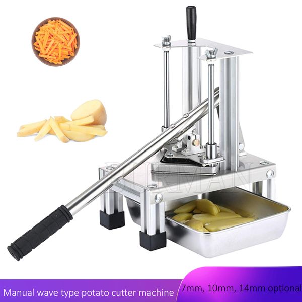 Commercial Vegetable Fruit Chopper Dicer 3 Stainless Steel Blades Manual Potato Slicer Restaurant French Fry Cutter

Efficient manual vegetable and fruit chopper with 3 stainless steel blades for slicing potatoes and making french fries in restaurants