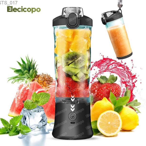 Juicers Elecicopo 240W Portable Smoothie Mixer USB Charging Mini Mixing Juice Cup Electric Fruit Juice Shake Smoothie Free of Bisphenol AL24