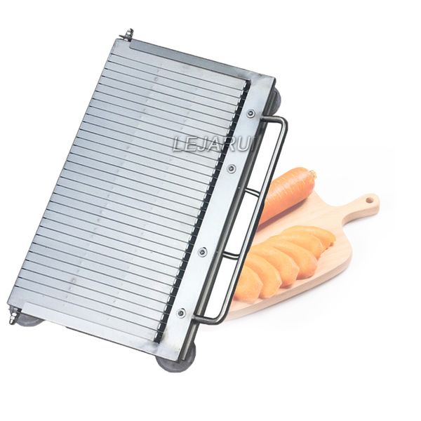 Hand Press Stainless Steel Banana Cutter Soft Fruit Vegetable Sausage Slicer Lunch Meat Slicer Cut Konjac Tofu Slicing Machine