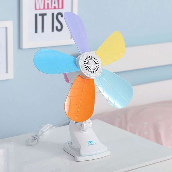 Clip Fan Small Electric Portable Mini Bedhead Student Dormitory Household Office Desktop Colorful Low Noise